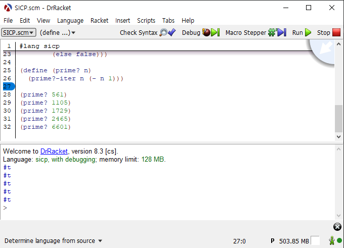 소수가 아닌 수들도 테스트를 통과하는 모습