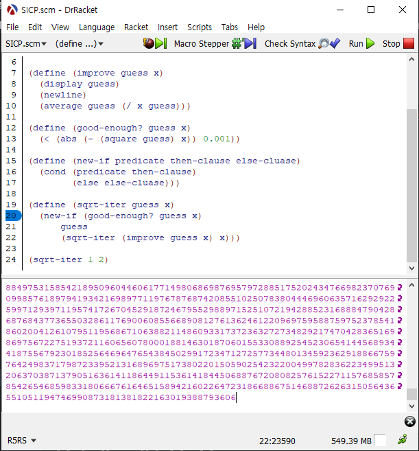 if문이 없어서 멈출 수 없는 Dr.racket